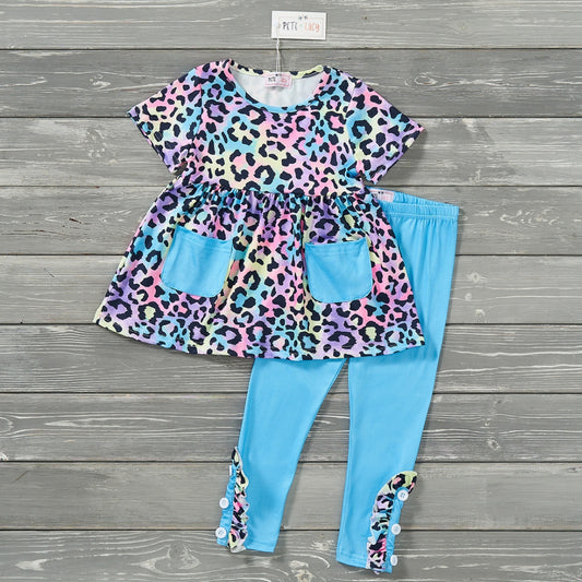 Feline Flair Two Piece Pants Set