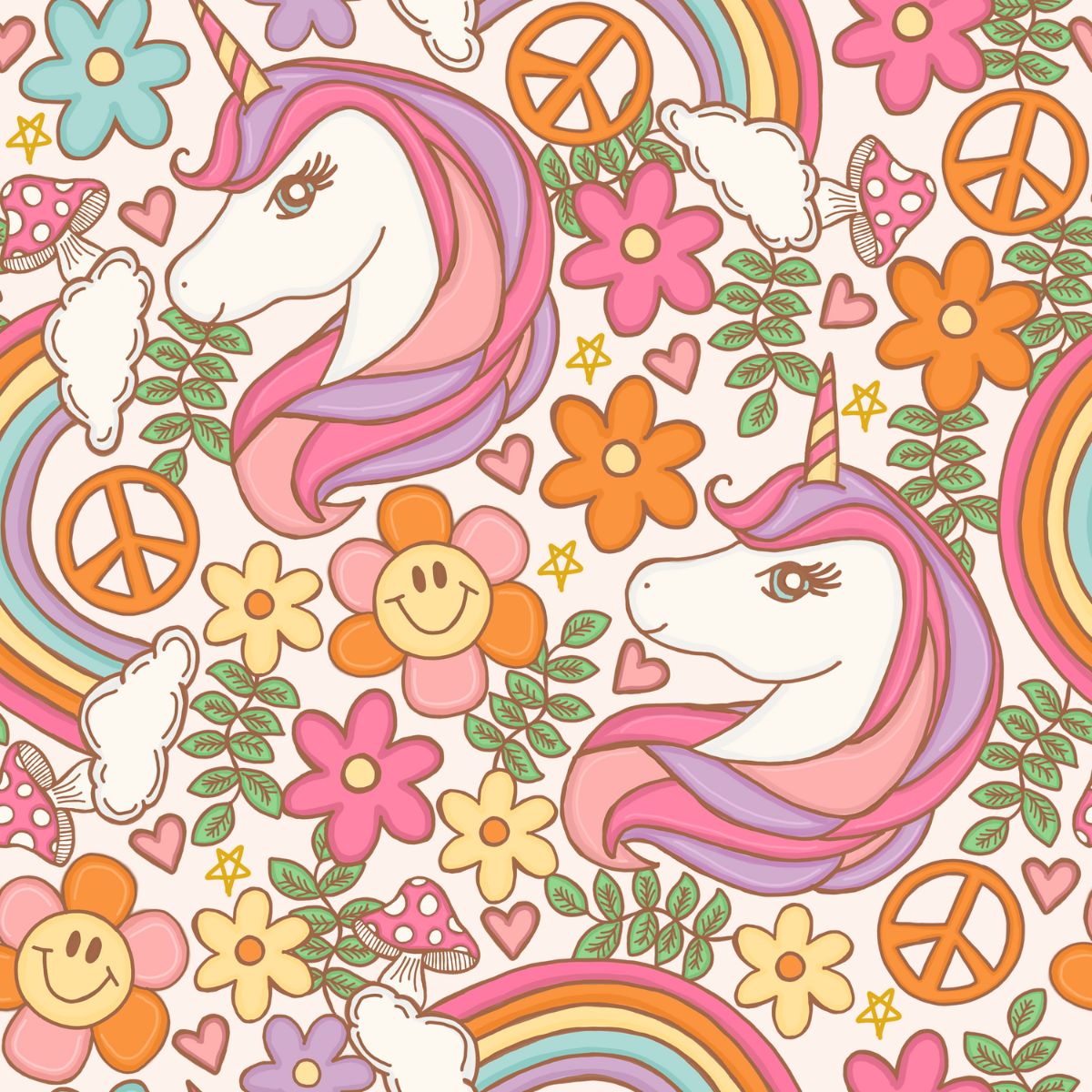 Peace, Love & Unicorns Two Piece Pants Set