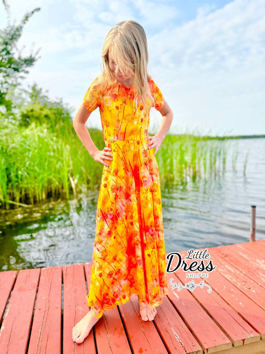 Sunset Floral Maxi Dress