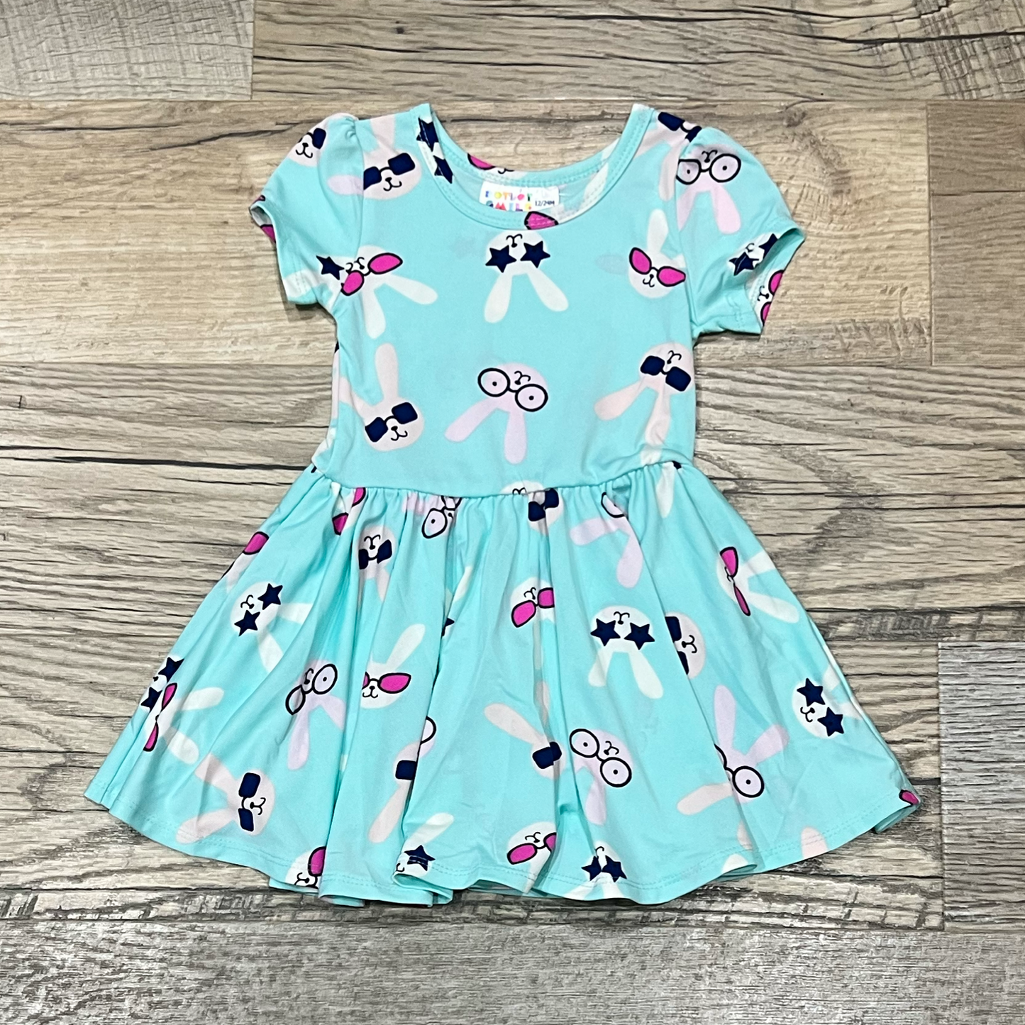 Cool Bunnies Cap Sleeve Dress