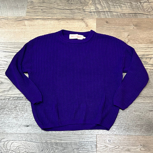 Chunky Knit Sweater - Grape Jellybean