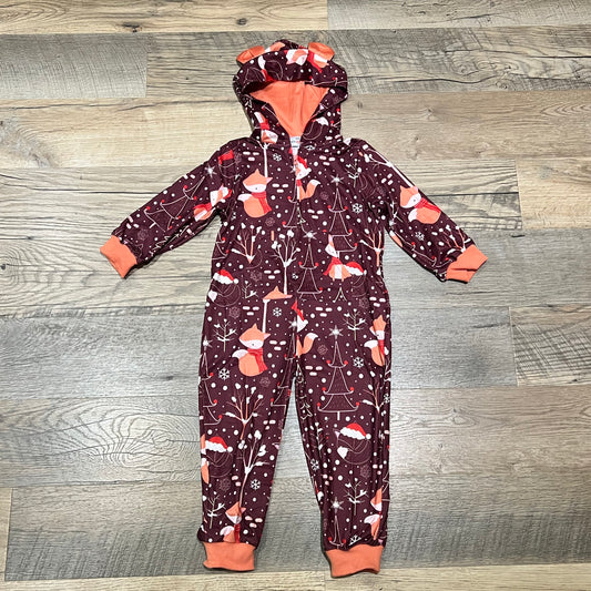 Winter Fox Lounge Zip Hoodie Onesie