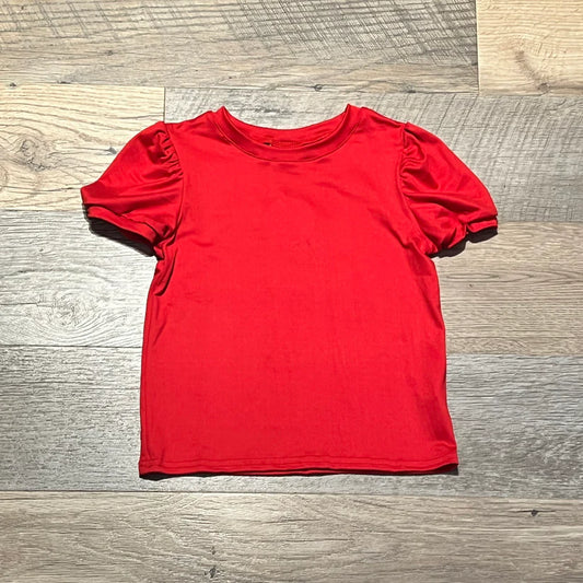 Ruby Red Puff Sleeve Tee