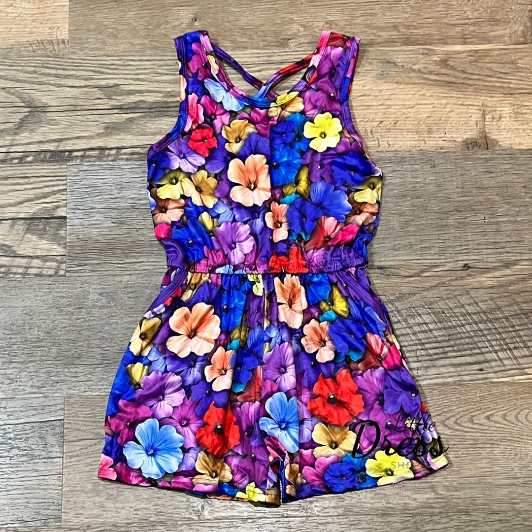 Floral Pansy Romper