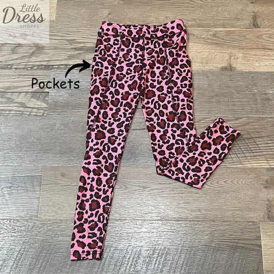 Pink/Red Leopard Leggings